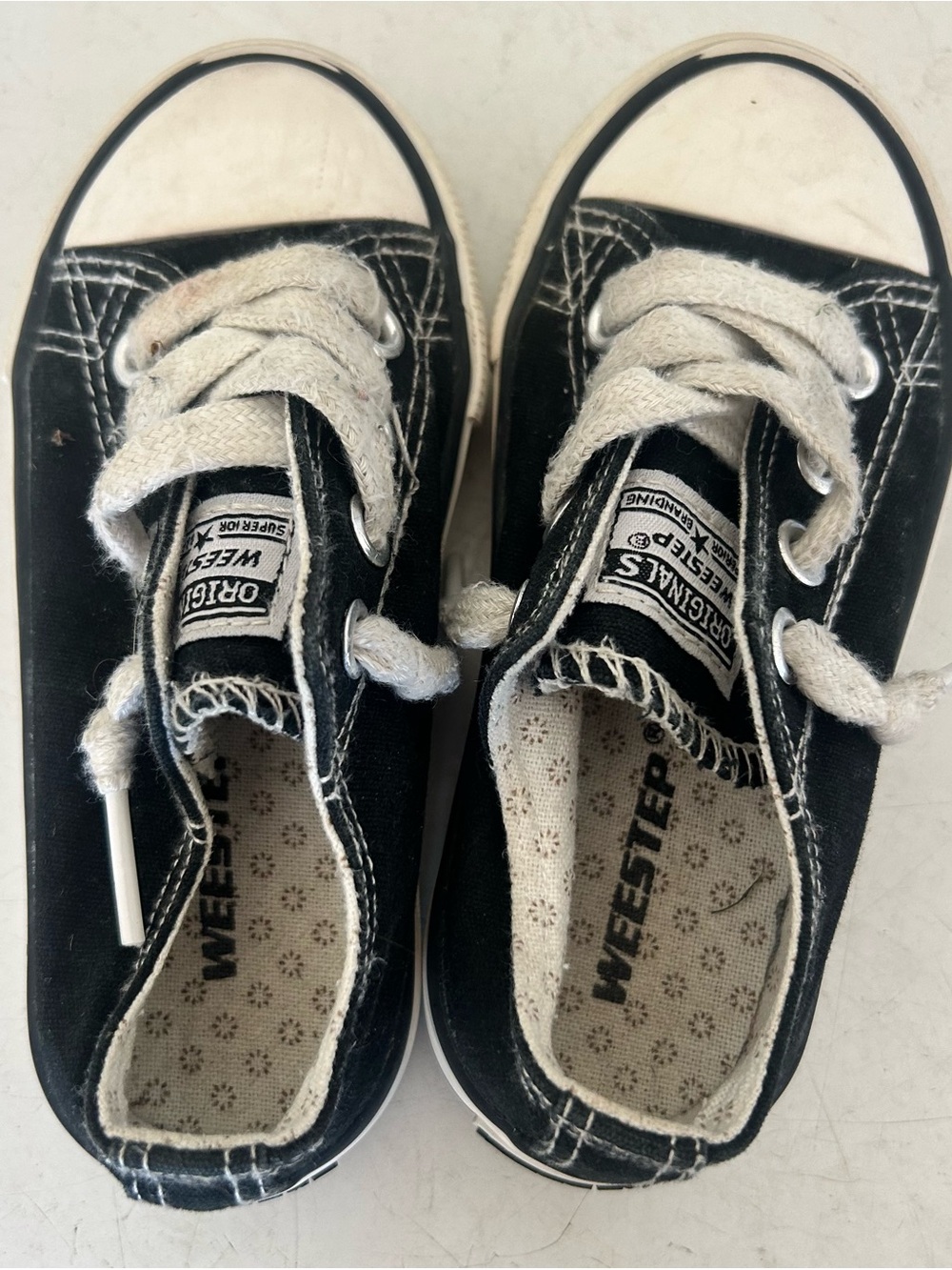 Kids Weestep black and white shoes